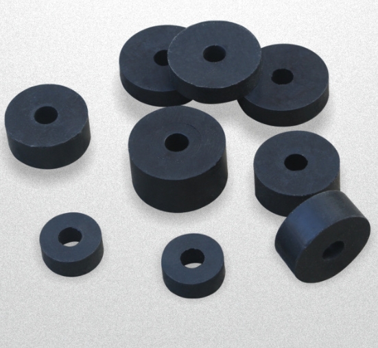 Rubber vibration damping pads and rings for machinery